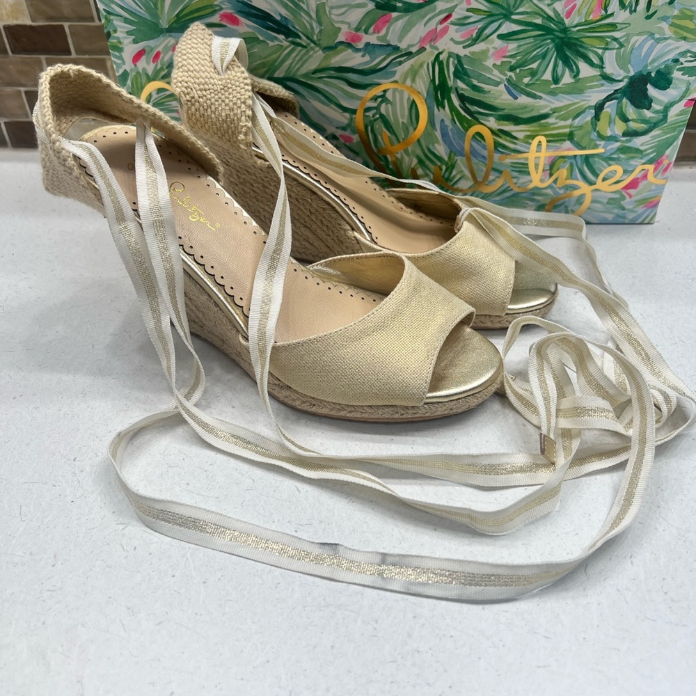 Lilly Pulitzer Alyssa Espadriile wedge sandals. Size 8 - Picture 6 of 7